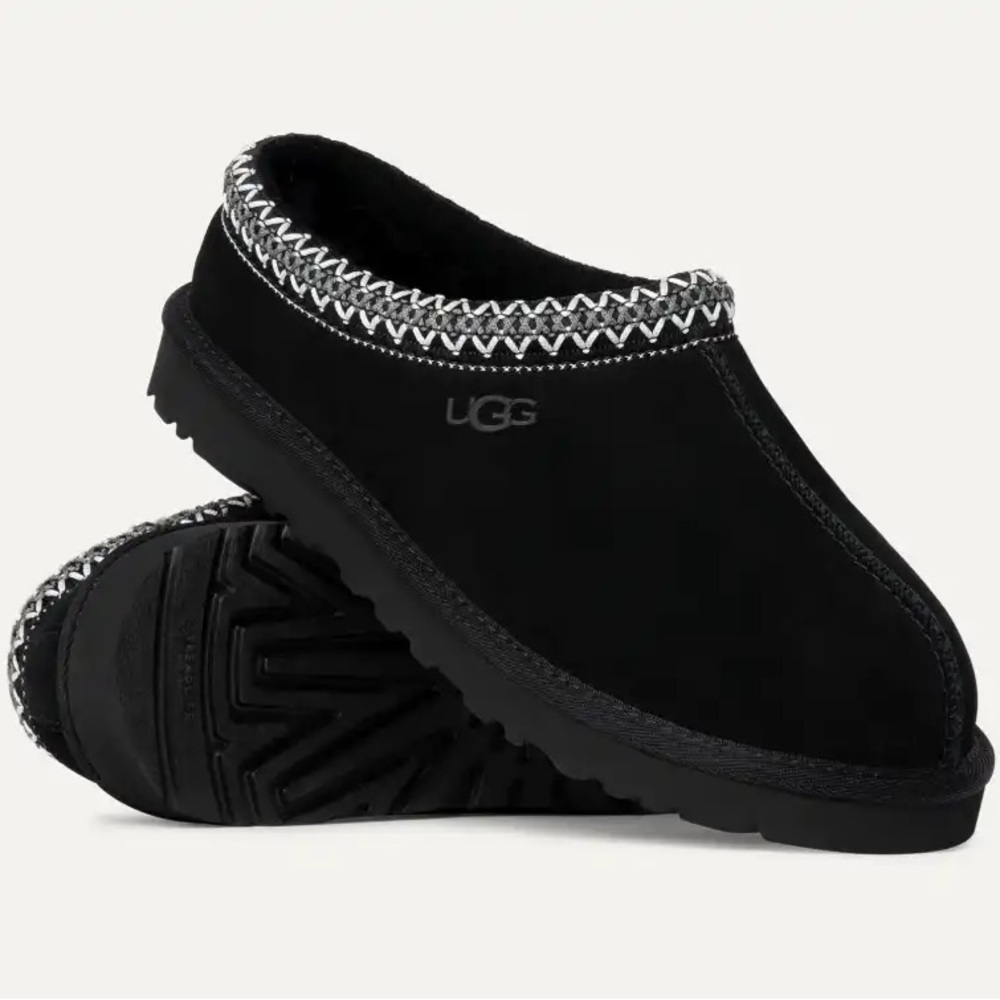 MEN'S UGG TASMAN SLIPPERS COLOR BLACK NEVER WORN WITH BOXES